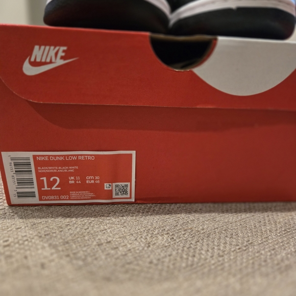 New Nike Dunk Low Black Panda 2.0 Size 12 Men - Picture 6 of 6